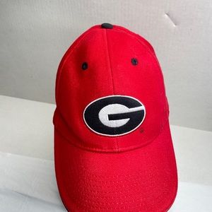 Georgia Red Embroidered Baseball Style adjustable Velcro Dawgs in Back see pic